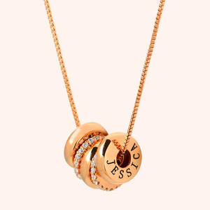 Name ireckamily eckecklace name ngrave name shion ashion ettering irircon endant Ant 14K taintainless Teel eckecklace uustom urname iift ewelry - Product Image 4