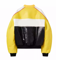 Veste bomber de course à l'esprit varsity avec broderie surdimensionnée en applique, couleur personnalisée, silhouette, imperméable, lettre sur le devant