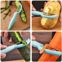 Keuken Comfortabele Handgreep Ultra Scherpe Roestvrijstalen Fruit Appel Wortel Courgette Komkommer Voedselschiller Groente Aardappelschiller
