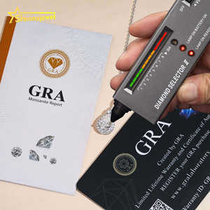 USA Warehouse 6*9mm Birnen schliff Frauen Halskette 2cts Schnelle Lieferung Pass Diamond <span class=keywords><strong>Tester</strong></span> 925 Moissan ite - Product Image 2