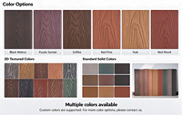 Planches de terrasse en composite bois-plastique brossé, résistantes aux intempéries, antidérapantes, pour jardin, patio, balcon, terrasse