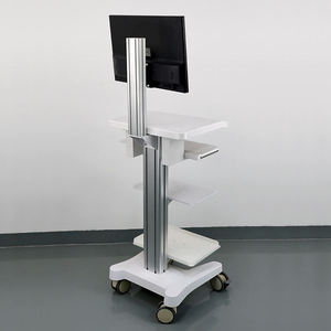 Factory wholesale adjustable plastic mobile workstation <b>trolley</b>, laptop large panel <b>trolley</b>, outdoor <b>work</b> cart - Product Image 3