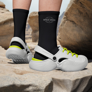 Zuecos de Plataforma Gruesa de una Pieza de EVA para Hombre, Blancos con Verde Neón, con Cordones, Antideslizantes, Sandalias de Senderismo para Exteriores - Product Image 2