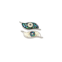 Connecteur de luxe léger en nacre, pendentif œil porte-bonheur en strass, breloque pour la main, accessoires DIY faits à la main pour bracelets et colliers