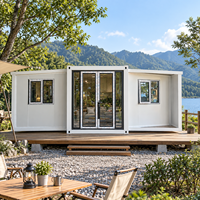 Maison conteneur modulaire préfabriquée extensible à structure en acier, à isolation thermique et installation rapide, pour l'hébergement en zone touristique
