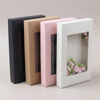 Scatola Regalo Pieghevole in Cartone con Finestra in PVC e Rivestimento in Spugna &amp;   Logo Personalizzato - Materiali Riciclati