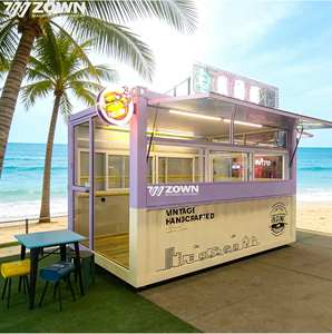 Camión de Comida Rápida Eléctrico, Totalmente en Acero Inoxidable, Tamaño Personalizado, Quiosco Móvil con Toldo para Lluvia, Apto para el Mercado Minorista - Product Image 1