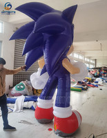 Ballon publicitaire gonflable géant personnalisé en forme de personnage de dessin animé Sonic