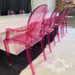 Kids Resin Baby Girl Pink <strong>Arm</strong> Ghost <strong>Children</strong> Kids Furniture Plastic PC <strong>Chairs</strong> - Product Image 1