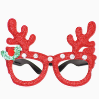Gafas Decorativas con Temática Navideña, Accesorio de Disfraz para Fiestas de Navidad y Año Nuevo
