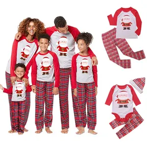 Aile noel pijama seti eşleşen pijama Xmas Pjs noel baba anne kızı baba oğlu kıyafetler aile bak kıyafeti