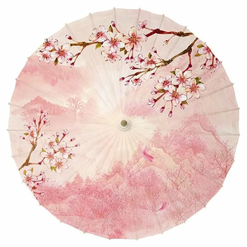 Japanese Traditional Silk Cloth Umbrella For Wedding Festival Gift