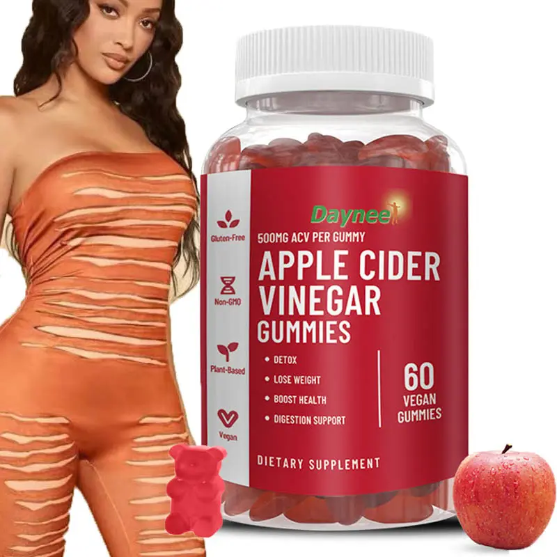 Vinagre de sidra de manzana adelgazante, suplemento sanitario de vitamina gummy, productos para perder peso, gomitas adelgazantes para oso