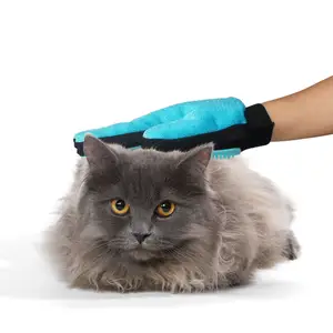 Bán Buôn Tùy Chỉnh Pet Hair Grooming Tool Cho Tất Cả Các Giống Chó Mèo Massage Deshading Dematting 259pin Grooming Găng Tay Vật Nuôi Cung Cấp