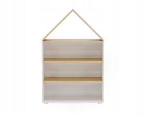 Estantería <span class=keywords><strong>de</strong></span> Madera Blanca <span class=keywords><strong>de</strong></span> 3 Niveles para Niños, Librería con Tres Estantes, Estante Decorativo para Juguetes - Product Image 1