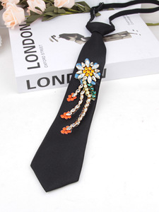 <span class=keywords><strong>Cravate</strong></span> ajustable pour femme, 47 styles, fausse perle et <span class=keywords><strong>strass</strong></span>, nœud élégant et tendance pour les occasions décontractées et les soirées professionnelles - Product Image 5