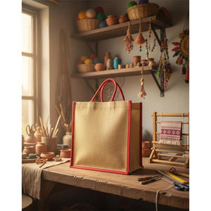Bolsa de Compras Reutilizable Ecológica Personalizada al por Mayor, Moderna Bolsa de Yute para Picnic al Aire Libre - Product Image 1