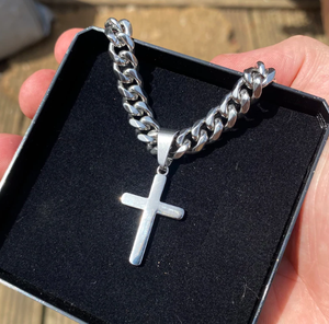 316L paslanmaz çelik çapraz kolye kolye için erkek için zincir çapraz kolye haç gerdanlık zincir kolye - Product Image 6