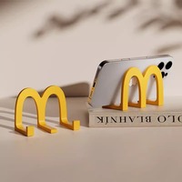 Support de téléphone universel en acrylique McDonald's en forme de M, multifonctionnel, petit, mignon, créatif et pratique pour les étudiants - Meilleures ventes