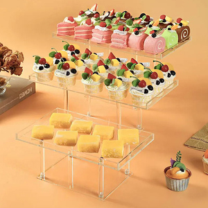 2 Ebenen klar Acryl Dessert <span class=keywords><strong>Display</strong></span> <span class=keywords><strong>Stand</strong></span> Buffet Riser für Cupcakes Gebäck Acryl <span class=keywords><strong>Food</strong></span> Treat Tablett für Hochzeit Geburtstags feier