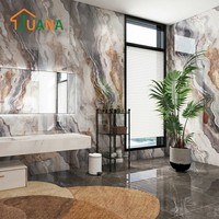 Panneaux muraux en faux marbre, plaques en PVC marbré, panneaux muraux pour hall d'hôtel