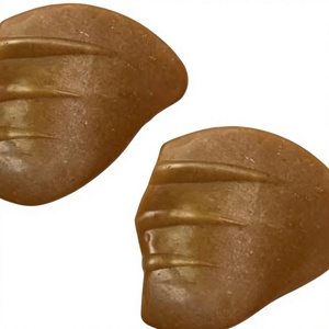 Natural Rawhide Dog Chew Treats, Durable <b>Fan</b>-Shaped Pigskin Dental Chew Ear for Medium <b>Large</b> Dogs, Long Lasting - Product Image 3