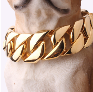 Cadena Cubana de Acero Inoxidable de 32 mm para Perros, Collar de Cadena a Granel, Cadena Duradera de Acero Inoxidable para Perros Grandes - Product Image 1