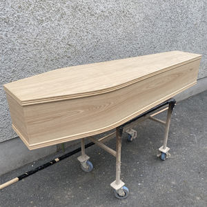 Caoxian Funeral Coffin Factory Venta al por mayor Gran Bretaña MDF HDF Aglomerado Ataúd Australia Ataúd de cremación y ataúdes Enchapados para entierro - Product Image 1