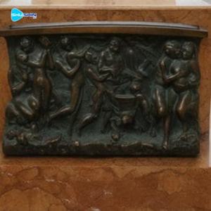 Pannello in Bronzo Classico con Figure Umane, Angeli e Scultura Murale Narrativa Mitologica - Product Image 2