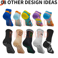 Chaussettes de sport personnalisées avec logo OEM, chaussettes de compression unisexes, chaussettes de sport antidérapantes pour le pilates
