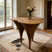 Table console au design moderne et luxueux, forme artistique, trois pieds, table ronde pour la maison, le restaurant, l'hôtel, le salon, meubles