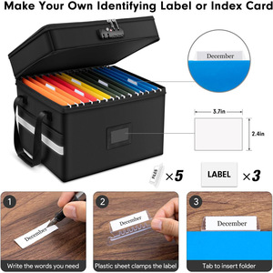 กล่องเอกสารกันไฟ สีดำ 001 ทนไฟ สำหรับเก็บเอกสารสำนักงานและเอกสารสำคัญ - Product Image 2