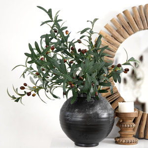 1 branche d'olivier artificielle de 28 pouces pour vases, verdure, brindilles d'<span class=keywords><strong>arbres</strong></span> pour la décoration de la maison, des mariages, des bureaux, des jardins, et les créations florales DIY - Product Image 1
