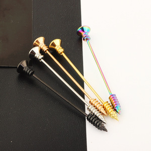 YW Freccia Industriale Bilanciere Personalizzati Della Vite Prigioniera Dell'orecchio Piercing Doppio Foro Dritto Bar Monili Penetranti Del Corpo - Product Image 3