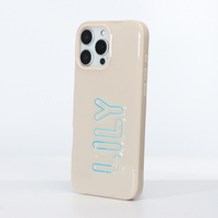 Coque de téléphone personnalisée à la mode style bulle lettres colle gouttes gelée couleur pour iPhone 16 11 paillettes PC Electroplate Premium
