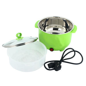 Cuisinière à riz électrique 600/800W avec panier vapeur en verre trempé pour la cuisson à la vapeur, la fondue, la cuisson des œufs et divers usages domestiques - Product Image 2