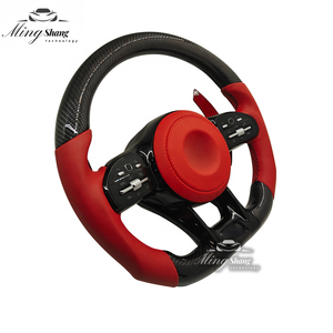 Volante deportivo de fibra de carbono de cuero rojo para Mercedes Barbosa GLA CLA GLE GLK CLS SLC GL ML GLC W212 W213 Vito a E Clase C - Product Image 5