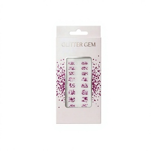 Envolturas de <span class=keywords><strong>Uñas</strong></span> de Gel UV Free It Girl 2026, Ecológicas y Seguras, Base Transparente, Apliques de <span class=keywords><strong>Uñas</strong></span> de Gel con Lentejuelas Magenta y Proporción de Lentejuelas Personalizada - Product Image 1