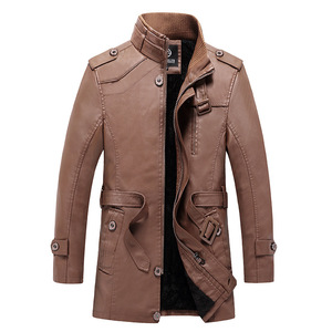 Nouvelle collection <span class=keywords><strong>veste</strong></span> d'hiver en <span class=keywords><strong>cuir</strong></span> chaud à la mode, doublure en fausse fourrure, fermeture à glissière, Design <span class=keywords><strong>veste</strong></span> pour hommes - Product Image 5