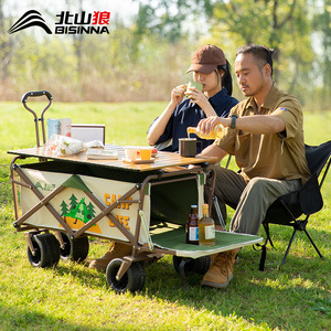 Beishanlang Camping Cart 150kg Load Capacity Foldable Four-Wheel Outdoor Trolley For Picnic And Camping - Product Image 3