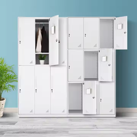 Armoire de casier en métal à verrouillage électronique 9 6 à 3 compartiments de haute qualité pour l'école de gymnastique du personnel et le vestiaire