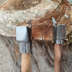 ขวานอเนกประสงค์สำหรับงานไม้กลางแจ้ง หัวเหล็กกล้าคาร์บอน ด้ามไม้ สำหรับงาน DIY และงานจัดเรียงไม้ - Product Image 3