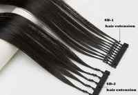 Extensions de cheveux 6d machine Quad Weft mini ruban dans de vraies extensions de cheveux humains