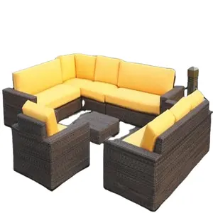 Jardin En Plastique Patio Canapé D'angle En Osier Extérieur Canapé Sectionnel En Rotin Synthétique Canapé - Product Image 1