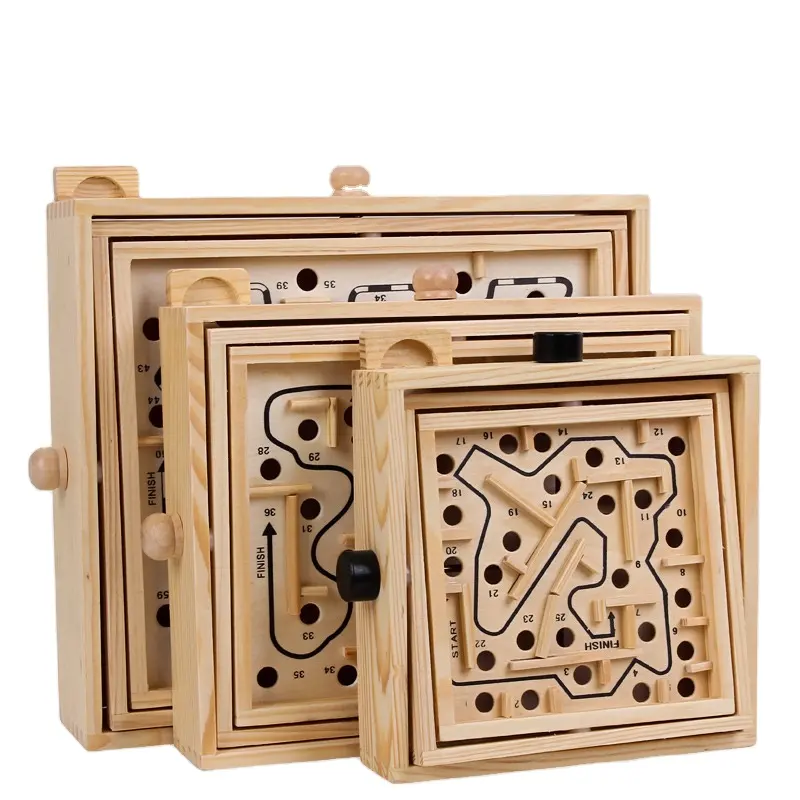 Di legno 3D Sfera Magnetica Labirinto di Puzzle Del Giocattolo Scatola di Caso di Legno Divertimento Cervello Gioco Mano Sfida Equilibrio Giocattoli Educativi per I Bambini per gli adulti