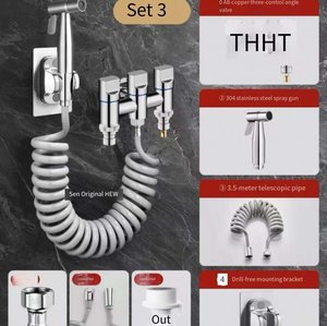 Hot Selling Three Outlet Automatic Grey Brass <strong>Bidet</strong> <strong>Valve</strong> for Bathroom Accessories &amp; Washing Machine <strong>Diverter</strong> Faucet - Product Image 3