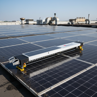Robot de nettoyage de panneaux solaires avec 4 à 6 heures d'autonomie, modes de nettoyage à sec et de lavage pour les centrales solaires, Multifit MR-G2