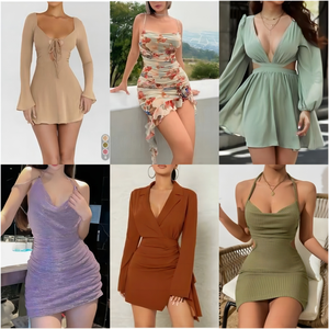 Vestido y Pantalón de Verano para Mujer, Mezcla de Poliéster/Algodón, Estilo Francés, Corte Ajustado, Largo Medio, Venta al Por Mayor con Entrega Rápida - Product Image 4