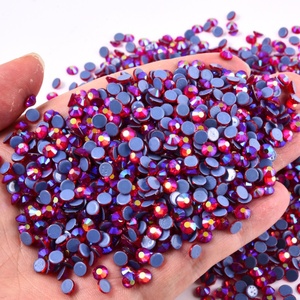 Strass en vrac de haute qualité OLeeya, strass en verre rose/rose bonbon/rouge/orange, strass thermocollants pour la décoration de bikinis - Product Image 3