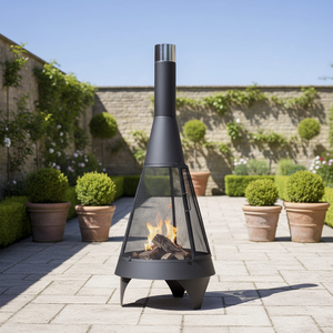 Braciere da Esterno Multifunzionale con Camino, Portatile, a Legna, per <span class=keywords><strong>Giardino</strong></span>, Patio e Cortile - Product Image 2